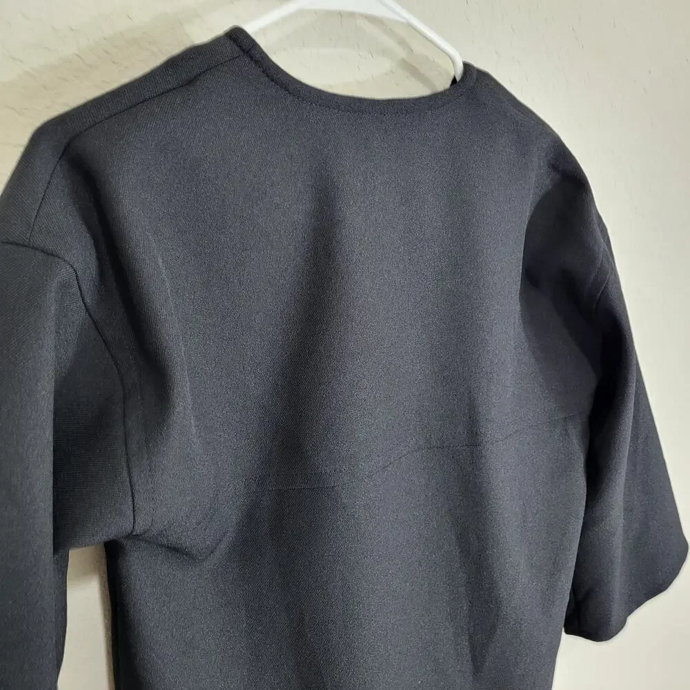 Vintage Top 70s 80s Corinth Street Womens S / M Black Made USA ILGWU Union - Picture 11 of 12